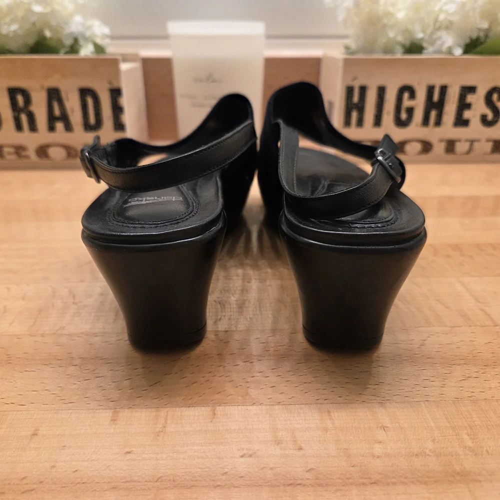 Dansko Black Leather Sling-back Sandals Womens Size 39